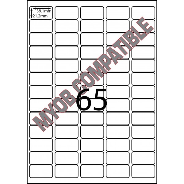Labels On Sheets 65 Labels Per Sheet 38 1mm X 21 2mm